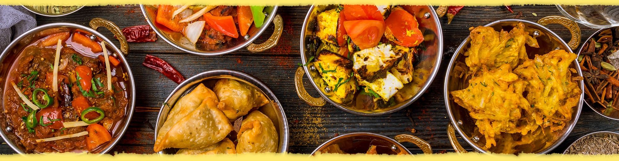 Platter of Food at Kutting Chai